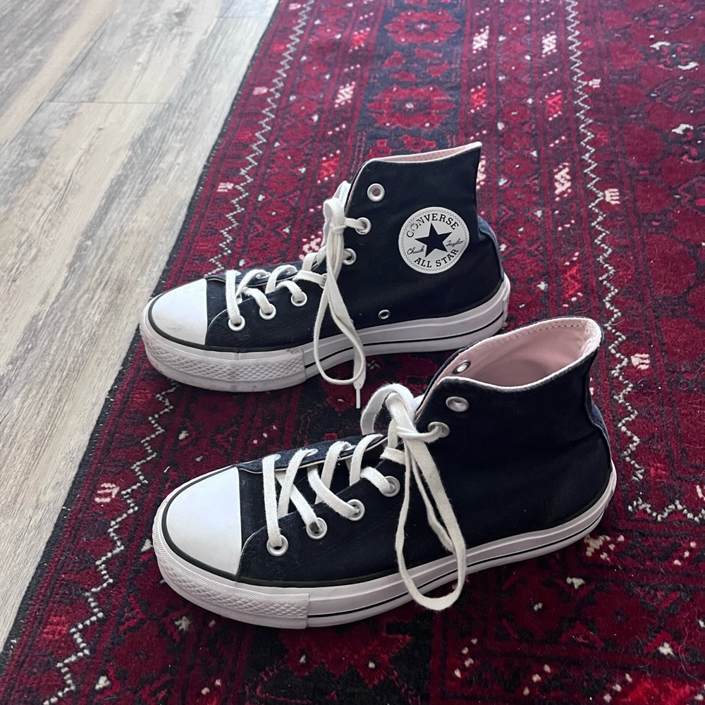 Platform black converse
